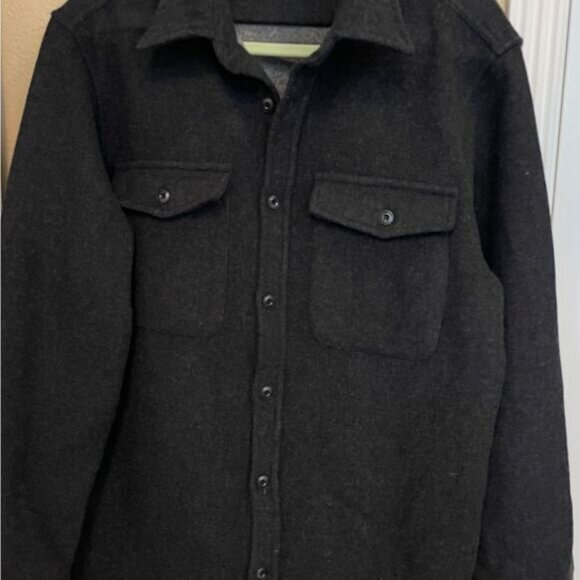 Taylor Stitch Maritime Wool Blend Dark Gray Substantial Shirt Jacket Size 44(XL) - Picture 15 of 16